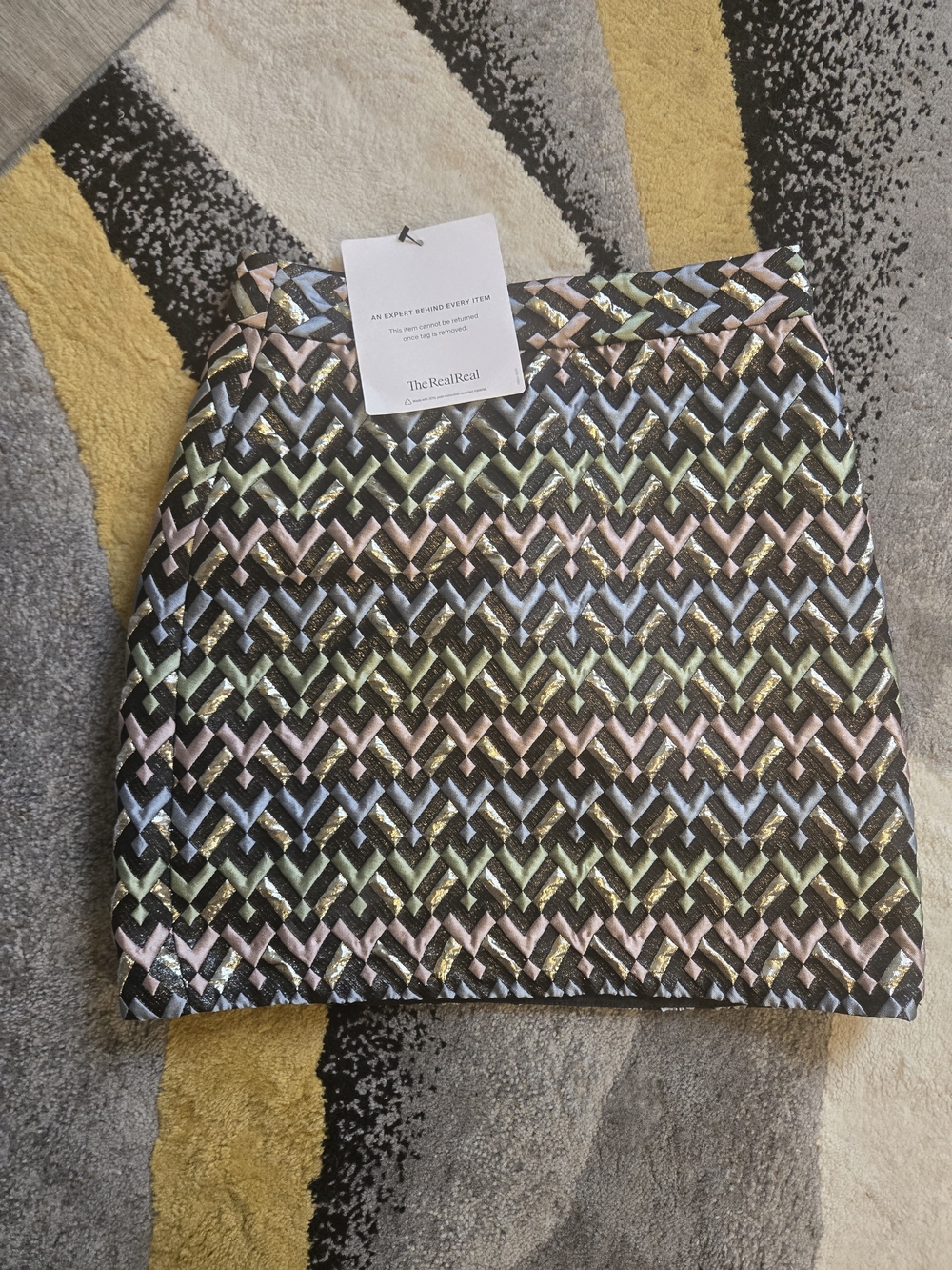 Lilly Pulitzer Multicolor Metallic Chevron Mini Skirt